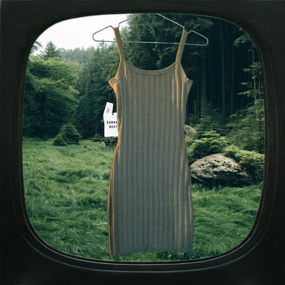 NWT Aritzia Sunday Best ribbed green mini dress - Picture 1 of 3